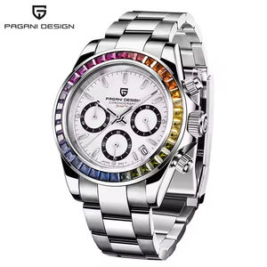 นาฬิกา1644อุกกาบาตหน้าปัดหรูหรานาฬิกาควอตซ์คริสตัลแซฟไฟร์สแตนเลสกันน้ำโครโนกราฟ - Product Image 5