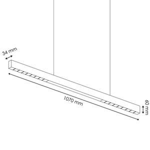 Lampada lineare a LED 40W UGR 19, 3000K; ideale per illuminazione efficiente e ambienti accoglienti. - Product Image 1