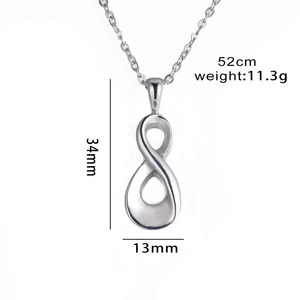 Collar con Colgante <span class=keywords><strong>de</strong></span> Urna <span class=keywords><strong>de</strong></span> Acero Inoxidable, Recuerdo Conmemorativo <span class=keywords><strong>de</strong></span> Cenizas, Joyería Funeraria con Símbolo <span class=keywords><strong>de</strong></span> Amor <span class=keywords><strong>Infinito</strong></span> - Product Image 6