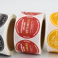 Rouleau d'étiquettes alimentaires en BOPP brillant, imperméable et résistant à l'huile, imprimé sur mesure, autocollant pour bocaux et bouteilles