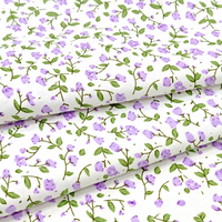 Tissu en mousseline 100% coton biologique imprimé floral respirant double gaze pour chemises, robes, oreillers et vêtements pour bébés et enfants