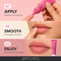 Bálsamo Labial Humectante Personalizado con Cera de Abeja, Certificado ISO22716, Etiqueta Privada, Tubo Exprimible de 15g, Paquete de 3 Bálsamos Labiales, Venta al Por Mayor, Regalo