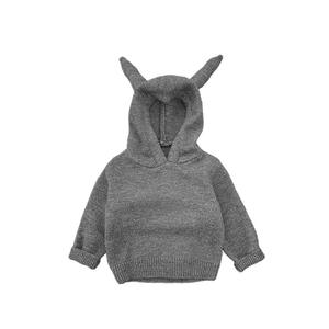 <span class=keywords><strong>Pull</strong></span> tricoté ample à capuche longues oreilles pour bébés, teint en pièce, collection Printemps 2026, pour garçons et filles, style mignon et tendance - Product Image 5
