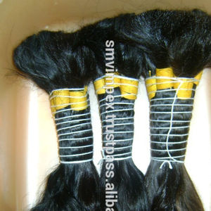 Vente en gros d'extensions de cheveux naturels Remy indiens vierges 100% de haute qualité en vrac de cheveux dans de belles couleurs à bon prix - Product Image 1