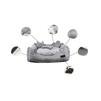 Hundebett mit Kundenspezifischem Logo & Zubehör, Atmungsaktives, Weiches und Gemütliches, Maschinenwaschbares Katzen- und Hundesofabett für Haustiere