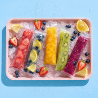 Eco-vriendelijke, voedselveilige, wegwerp PE plastic ijslollyzakjes met ritssluiting, DIY ijslollyvormpjes voor fruit smoothies, sap en yoghurt