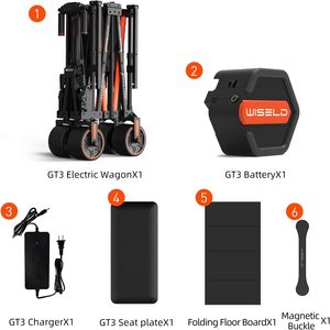 รถเข็นไฟฟ้าแบบพับได้ รับน้ำหนักได้ 551 ปอนด์/น้ำหนักนิ่ง 771 ปอนด์  สำหรับทุกสภาพพื้นผิว ผลิตจากผ้า Oxford พร้อมฟังก์ชั่นย้อนกลับ - Product Image 6
