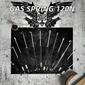 Ensemble d'amortisseurs à ressort à gaz en acier noir, différentes longueurs et extrémités de fixation - Product Image 3
