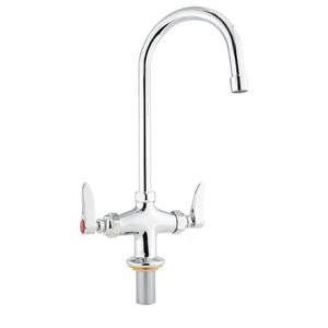 Robinet de cuisine à double poignée, Robinet d'évier commercial, Robinet d'eau pour évier - Product Image 1