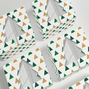 Christmas Party Window Gift <b>Box</b> Snowman Snowflake Red Black White Checkered Square Folders - Product Image 3