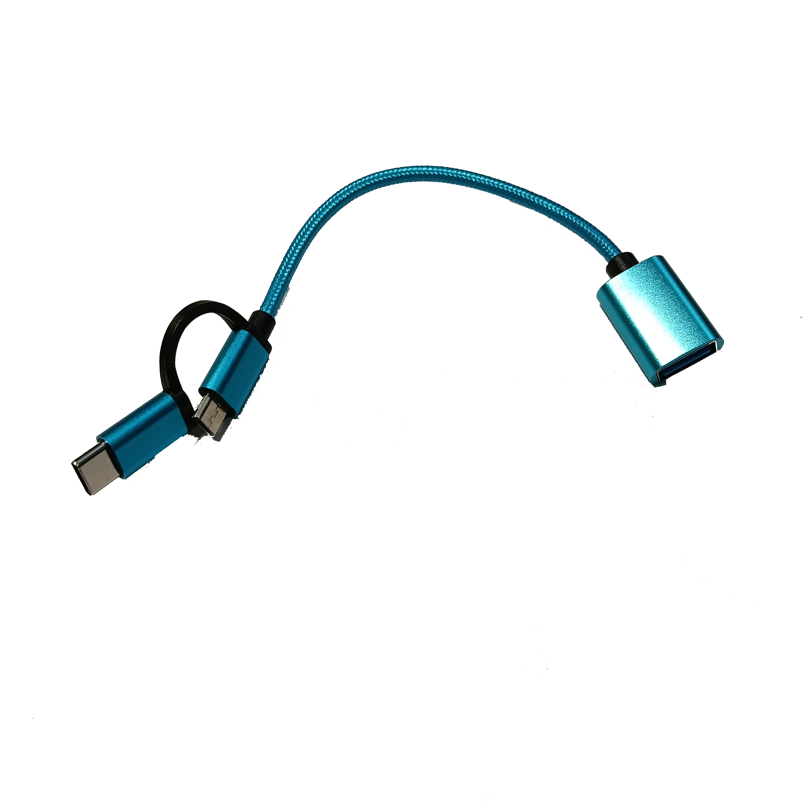 Cavo adattatore OTG 2-in-1 Type-C Blue-Android