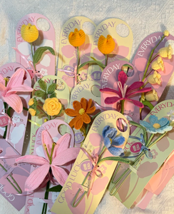 Ramo de Flores Artificiales de Crochet, Flor Rosa con Tarjeta, con Tarjeta para Llevar, para el Día de la Madre - Product Image 1