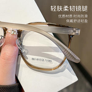 กรอบแว่นตาผู้หญิง Danyang รุ่น 28017 TR90 น้ำหนักเบา กรอบเต็มสีน้ำตาล เลนส์พลาสติก - Product Image 4