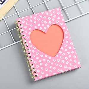 Cuaderno Espiral A4 con Diseño Floral de Corazones, Encuadernación de Doble Espiral, Rayado, Tapa Dura, para Universidad, Diario, Planificador - Product Image 1