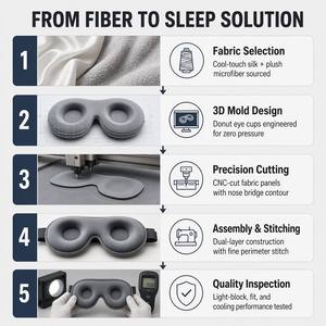 Mascherina per Dormire in Bambù Personalizzata |   Sviluppo di Maschere Oculari 3D Rinfrescanti e Sagomate |   Produttore di Accessori per il Sonno OEM ODM - Product Image 5