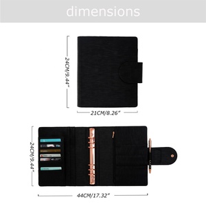 Yihe nueva espiral A5 35MM anillo de oro rosa en relieve Saffiano Epi cuero presupuesto carpeta planificador/cuaderno/cubierta de Ringbook - Product Image 4