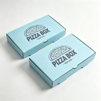 Boîte à pizza en carton de 2 mm d'épaisseur avec laminage mat, impression de logo personnalisée pour les chaînes de restaurants, boîte à pizza résistante à l'huile