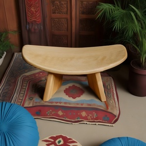 Banco de Meditación Ergonómico Portátil de Madera Premium, Asiento Natural para Arrodillarse, Cojines para Práctica de Yoga Seiza, Taburete <span class=keywords><strong>Plegable</strong></span> - Product Image 5