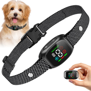 Collar de perro recargable de alta calidad, pantalla <span class=keywords><strong>LCD</strong></span> inteligente, 3 modos, descarga eléctrica, tapón de ladridos efectivo, Control antiladridos para mascotas - Product Image 1