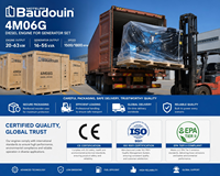 Moteur diesel industriel SCDC Baudouin série 6M16G 18-69 kVA 1500/1800 tr/min 4 cylindres en ligne 4 temps Tier 2 pour l'alimentation électrique