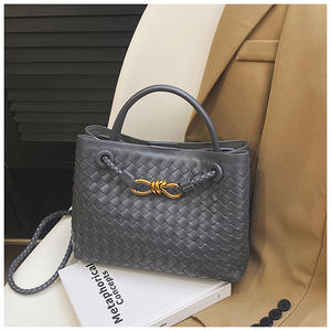 Женские сумки через плечо, большие рабочие сумки, модные Тканые Сумки из искусственной кожи, роскошные модные сумки - Product Image 3