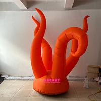 Modèles de coraux gonflables orange personnalisés, piliers de coraux gonflables pour décoration intérieure et exposition