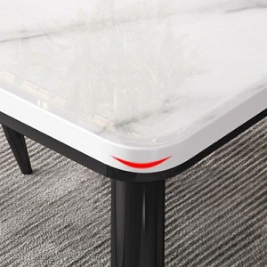 Ensemble de table de <span class=keywords><strong>cuisine</strong></span> moderne de petite taille avec pieds en métal <span class=keywords><strong>pour</strong></span> <span class=keywords><strong>salle</strong></span> à <span class=keywords><strong>manger</strong></span>, <span class=keywords><strong>cuisine</strong></span>, appartement, ensemble de table à <span class=keywords><strong>manger</strong></span> 6 places - Product Image 6