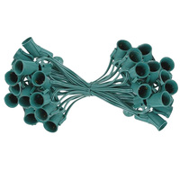 C9 LED Weihnachtslichterkette 25' Kabel mit 12" Sockelabstand E17 Fassung