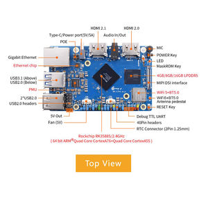 Orange Pi <span class=keywords><strong>5</strong></span> Pro 8 GB Entwicklungsbrett RK3588S 8-Core 64-Bit-CPU Mali-G610 GPU RK806-1 PMU SBC COM Typ-C <span class=keywords><strong>5</strong></span> V <span class=keywords><strong>5</strong></span> A Pi5 8 G RAM LPDDR5 - Product Image 5