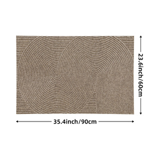 Alfombra <span class=keywords><strong>de</strong></span> Entrada Personalizada OEM Antideslizante, Resistente a <span class=keywords><strong>la</strong></span> Suciedad, Fácil <span class=keywords><strong>de</strong></span> Limpiar, Resistente al Uso Intenso, Estilo Nórdico a Rayas - Product Image 5