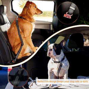 Cinturón de Seguridad Ajustable para Mascotas KingHon, Hebilla de Seguridad para Perros en el Auto, Cuerda de Seguridad Telescópica Elástica de Alta Resistencia para Mascotas - Product Image 2