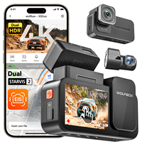 WOLFBOX Dealer X5 Duo 4K+2.5K Caméra de tableau de bord double canal avec commande vocale, moniteur de stationnement, GPS et Wi-Fi, sans carte SD