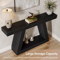 Table console noire, style moderne, tables consoles modernes, entrée de couloir, tables latérales longues