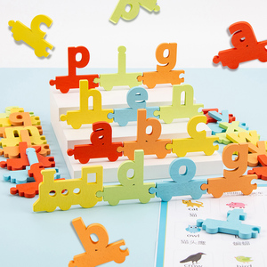 Ventes directes d'usine Montessori début petit train <span class=keywords><strong>orthographe</strong></span> mots éducation <span class=keywords><strong>orthographe</strong></span> mots amusant cognitif couleur puzzle enfants jouets - Product Image 4