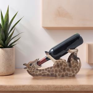 Porte-bouteille <span class=keywords><strong>de</strong></span> <span class=keywords><strong>vin</strong></span> girafe à boire Statue d'animal Décor <span class=keywords><strong>de</strong></span> faune Cadeau unique pour les amateurs <span class=keywords><strong>de</strong></span> <span class=keywords><strong>vin</strong></span> Accessoires <span class=keywords><strong>de</strong></span> bar à domicile - Product Image 5