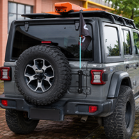 Support de drapeau en alliage d'aluminium pour hayon, fixation sur charnière de porte arrière pour Jeep Wrangler JK JL