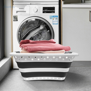 42L Thoải Mái Non- Slip Grip Xử Lý Di Động Có Thể Gập Lại <span class=keywords><strong>Hamper</strong></span> Giặt Basket Home Organizer Và Lưu Trữ - Product Image 4