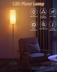 Hiện đại LED Đèn sàn cho phòng khách phòng ngủ & Đọc Dimmable 3 Nhiệt độ màu (3000k-6500K) điện cung cấp điện - Product Image 2