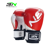 Gants de boxe pour enfants BN 6OZ Vente en gros Logo personnalisé Cuir PU Rouge Mini gants de boxe pour enfants