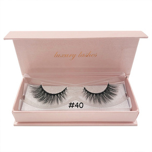 Bo&icirc;te rose clair de luxe pour cils de <strong>vison</strong> avec bo&icirc;te &agrave; cils rose bo&icirc;te rose clair conception de cils de fen&ecirc;tre - Product Image 1