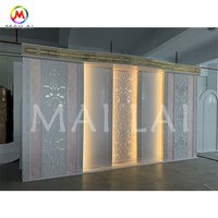 Panneau LED lumineux en PVC acrylique 3D sculpté, support de toile de fond de scène de mariage, taille personnalisée, directement de l'usine, pour banquets d'hôtel