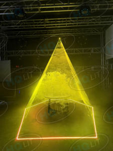 อุปกรณ์ดีเจสำหรับแสดงแสงเลเซอร์ RGB สีสันครบถ้วน 10W รองรับ SD Card เชื่อมต่อ ILDA ควบคุมด้วยเสียง มาตรฐาน IP33 สำหรับใช้งานกลางแจ้ง ตัวเครื่องทำจากอลูมิเนียมอัลลอย - Product Image 5