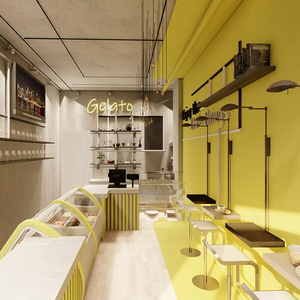 Sang trọng Ice Cream hiển thị đảo tinh vi Ice Cream cửa hàng Thiết lập thiết kế tùy chỉnh thanh truy cập - Product Image 1