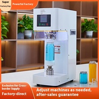 Machine de scellage automatique de canettes de boissons commerciales, électrique 220V, thermoscelleuse pour jus, lait, thé, ligne de mise en conserve HYZH 80mm