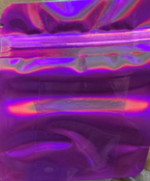 Sacs Mylar Laser Iridescent à Forme Unique, Anti-Odeur, Doypacks Personnalisés, Sacs Alimentaires Métalliques à Fermeture Ziplock Imprimés sur Mesure