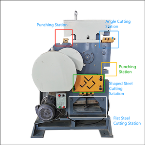 Machine de poinçonnage et de cisaillement multifonctionnelle, adaptée au découpage et au poinçonnage de profilés et d'acier plat - Product Image 5