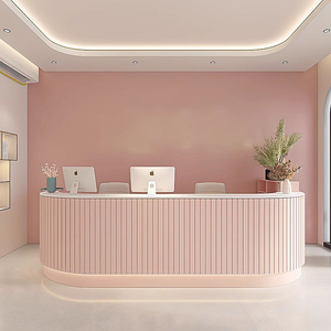 Petit <span class=keywords><strong>comptoir</strong></span> de salon de beauté spa personnalisé <span class=keywords><strong>Comptoir</strong></span> de bar léger et luxueux pour manucure boutique moderne et simple - Product Image 1