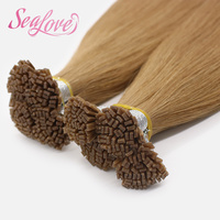 Extensions de cheveux 100% Remy naturels à pointe K, cheveux vierges avec cuticules intactes, extensions à pointe plate à la kératine