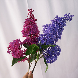 Fleurs artificielles en PVC <span class=keywords><strong>de</strong></span> haute qualité, 2 fourches, 72 cm, aspect réaliste, couleur <span class=keywords><strong>lilas</strong></span>, pour la fête des mères, les mariages, les fêtes, la décoration intérieure <span class=keywords><strong>de</strong></span> la maison et des hôtels - Product Image 3