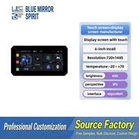 6-Zoll TFT IPS LCD Hintergrundbeleuchteter Bildschirm 720x1440 Auflösung 40-Pin MIPI-Schnittstelle für Instrumenten- und Motorrad-Rekorder